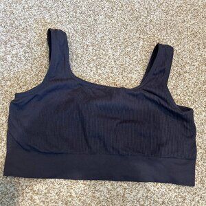 Lounge Rib Scoop Bralette 2XL Charcoal